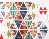 Little Johnny Illustrated Christmas Bunting Cotton Panel (50555)